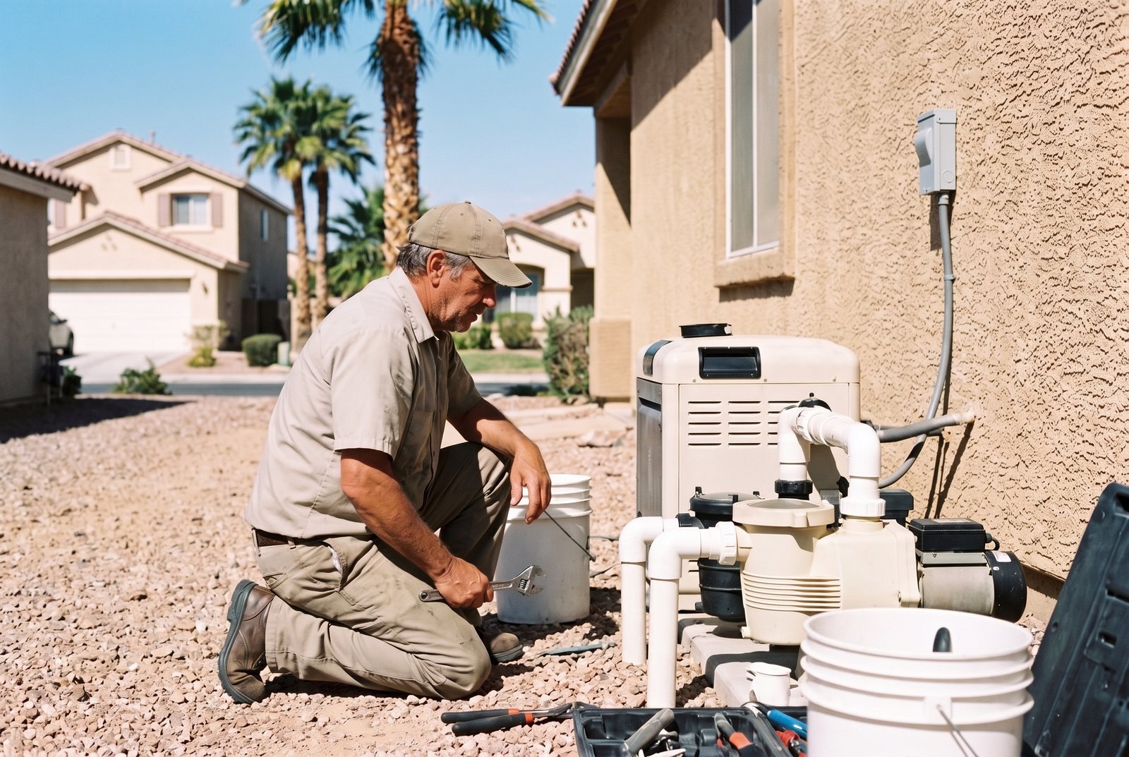 Checking pool equipment